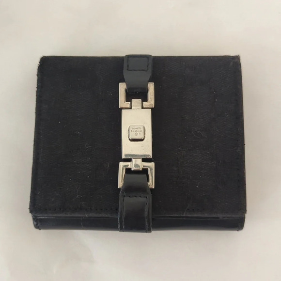 Gucci monogram logo silver lock wallet - Picture 3 of 13